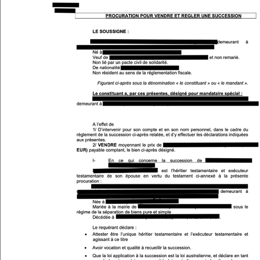 Power of Attorney Agreement